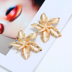 300 Packs Big Floral Flower Stud Earrings